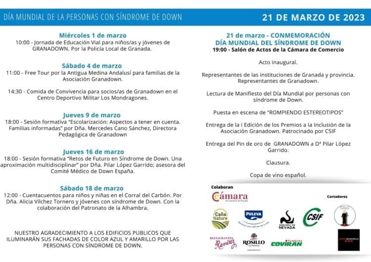 Programa de actos del Día Mundial del Síndrome de Down 2023, continuación